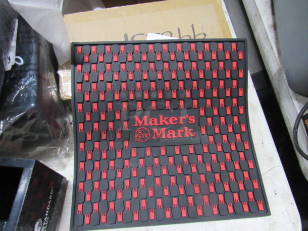 NEW 14X14 Makers Mark Bar Mat. 2XBID