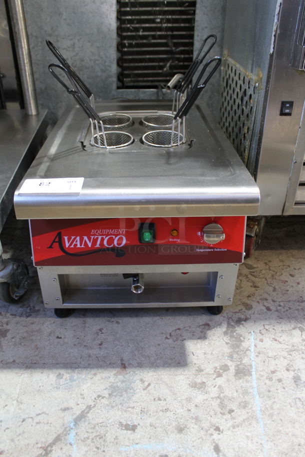 BRAND NEW SCRATCH AND DENT! Avantco 177PC201 Stainless Steel Commercial Countertop Electric Powered Pasta Cooker. 208/240 Volts, 1 Phase.  - Image 2 of 8