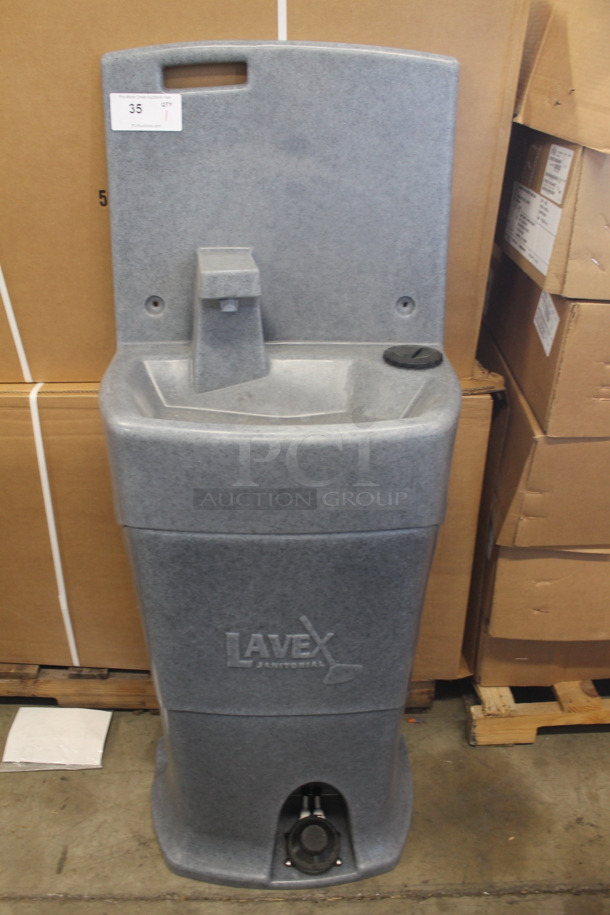 BRAND NEW SCRATCH AND DENT! Lavex Janitorial Mobile Hand Wash Station On Commercial Casters. Tested And Working!  - Image 1 of 9