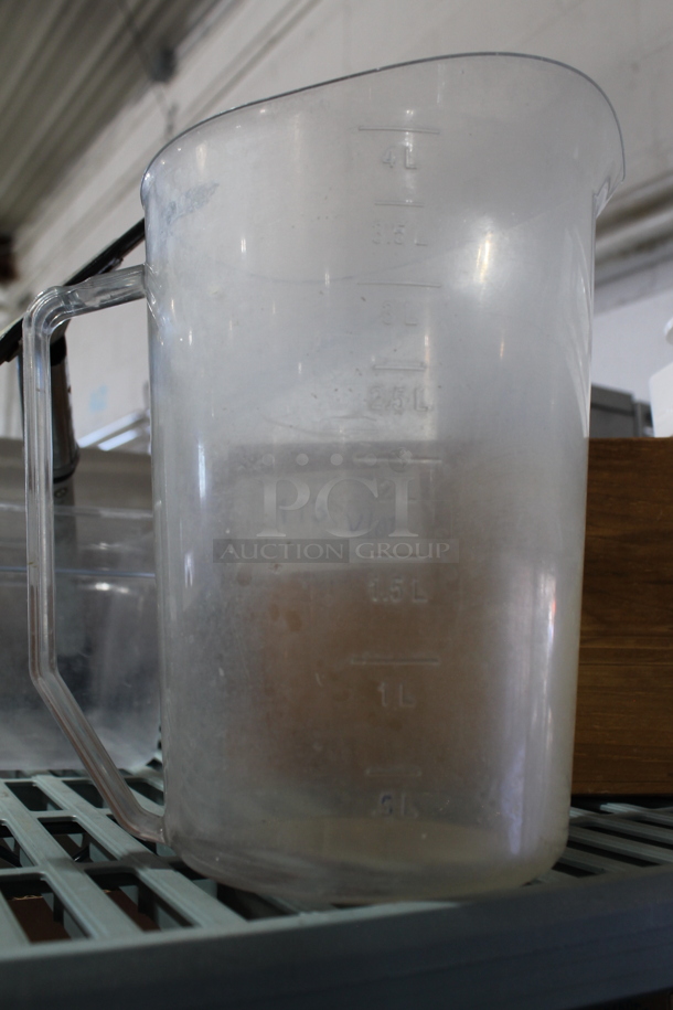ALL ONE MONEY! Lot of Various Items Including Poly Bin, Poly Pitcher and Wood Pattern Bin - Image 4 of 7