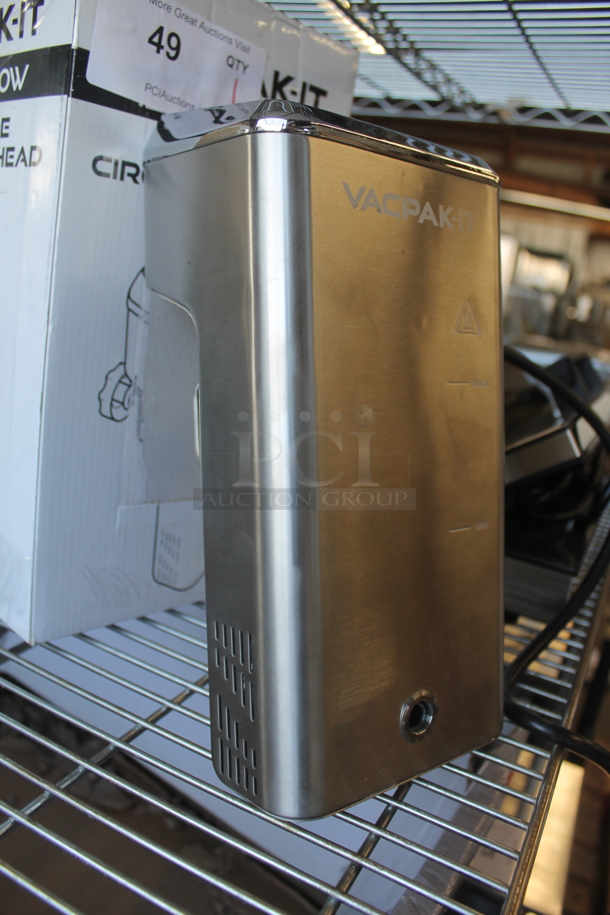 BRAND NEW SCRATCH AND DENT! VACPAK-IT 186SV158 Commercial Stainless Steel Sous Vide Circulator Head. 120V. Tested And Working! Stock Pictures Used For Gallery Picture. - Image 3 of 8