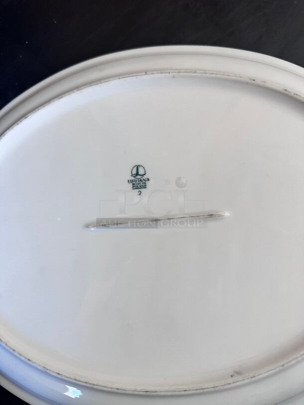 New! Libbey 10x13 inch Plate - Wide Rim, Rolled Edge, Porcelain, Bright White, Porcelana NSF - Image 5 of 5