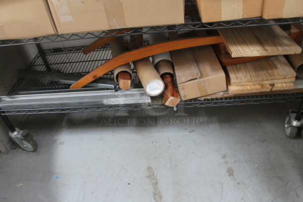 Black 4 Tier Wire Shelving Unit w/ Contents Including Labels on Commercial Casters. BUYER MUST REMOVE. - Image 7 of 7