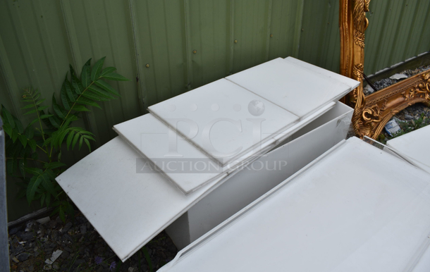 ALL ONE MONEY! Lot of Collapsible Acrylic Tables; 7 Bottoms and 4 Tops - Image 7 of 7
