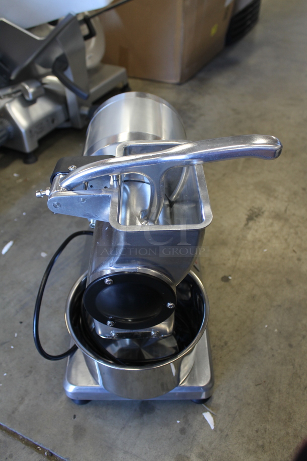 BRAND NEW SCRATCH AND DENT! Estella 348CG34 Stainless Steel Commercial Countertop Electric Powered Hard Cheese Grater. 120 Volts, 1 Phase. Tested and Working! - Image 4 of 5