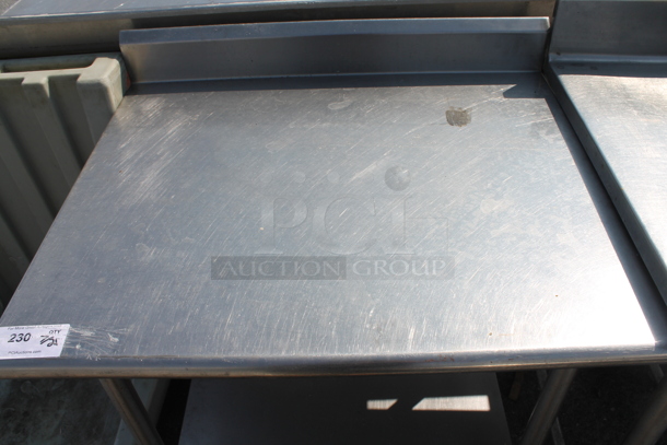 Stainless Steel Commercial Table w/ Back Splash and Under Shelf. - Image 2 of 4