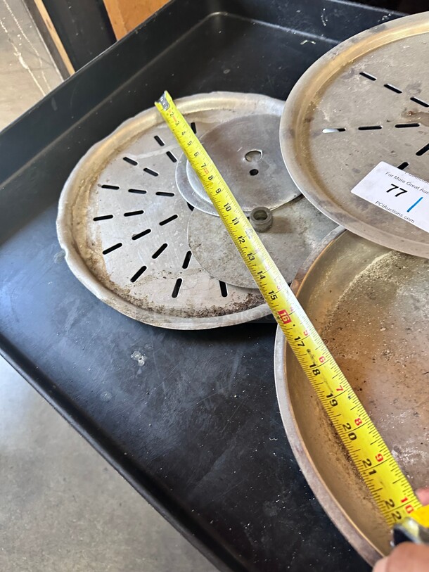 One Lot! Assorted Stainless Steel Plates for Gyro Machine NSF  - Image 4 of 4