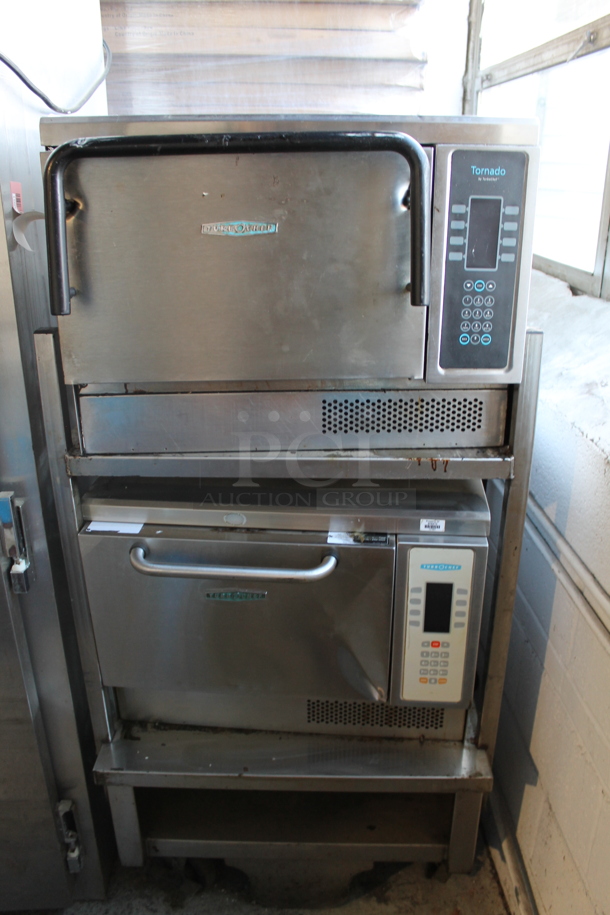 2 Turbochef NGC Stainless Steel Commercial Electric Powered Rapid Cook Ovens on Stainless Steel Equipment Stand. 208/240 Volts, 1 Phase. 2 Times Your Bid!