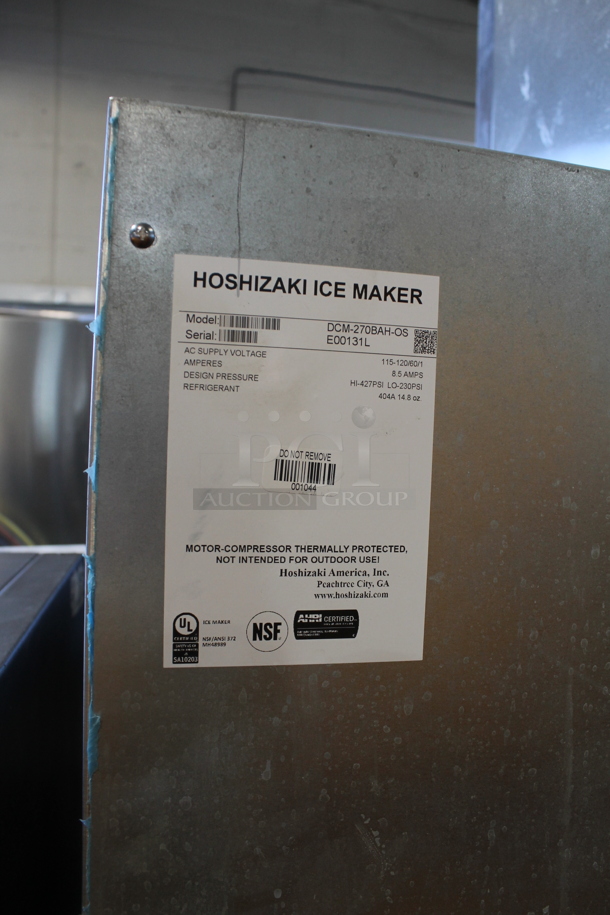 Hoshizaki DCM-270BAH-OS Stainless Steel Commercial Ice Machine on Hoshizaki SD-270 Cabinet Stand. 115-120 Volts, 1 Phase. - Image 5 of 5
