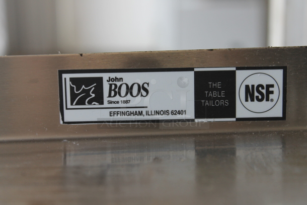 John Boos Stainless Steel Commercial Wall Mount Shelf. - Image 4 of 4