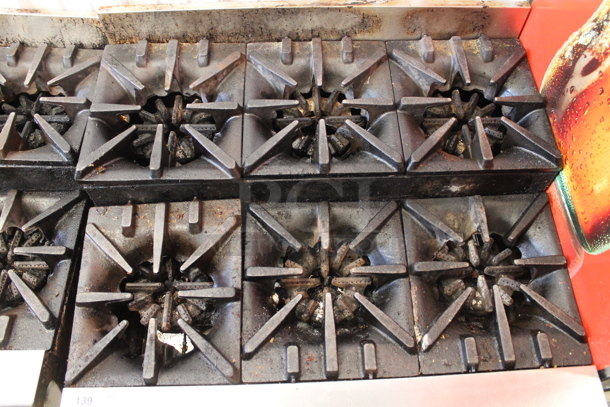 LATE MODEL! Garland Stainless Steel Commercial Countertop Natural Gas Powered 2 Tier 6 Burner Range. - Image 2 of 6