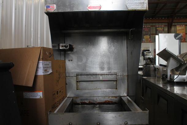 Giles WOG-20MP-VH TB Stainless Steel Commercial Ventless Hood and Giles Stainless Steel Electric Powered Deep Fat Fryer on Commercial Casters. Hood: 208 Volts, 1 Phase.  - Image 3 of 12