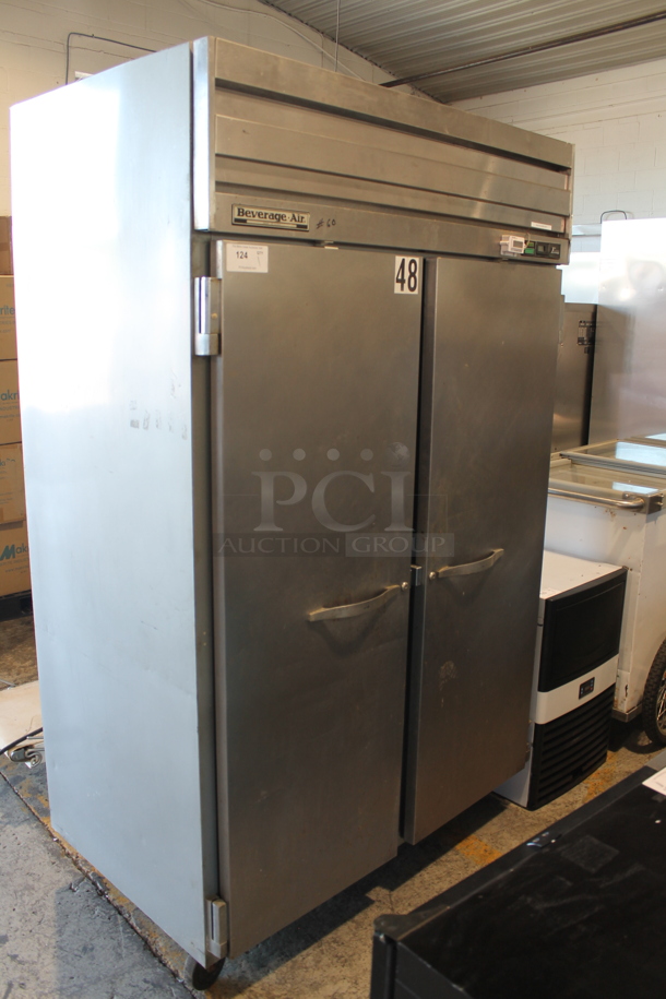 Beverage Air ER48-1AS Stainless Steel Commercial 2 Door Reach In Cooler. 115 Volts, 1 Phase. Cannot Test Due To Plug Style - Image 1 of 5