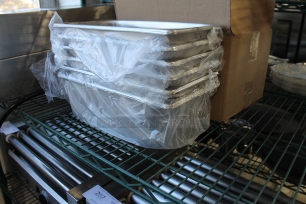 Box of 6 BRAND NEW  Stainless Steel 1/3 Size Drop In Bins. - Image 5 of 5