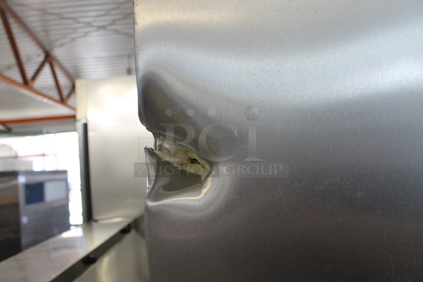 2015 True TG1R-1S ENERGY STAR Stainless Steel Commercial Single Door Reach In Cooler w/ Poly Coated Racks on Commercial Casters. 115 Volts, 1 Phase. Tested and Working! - Image 6 of 6