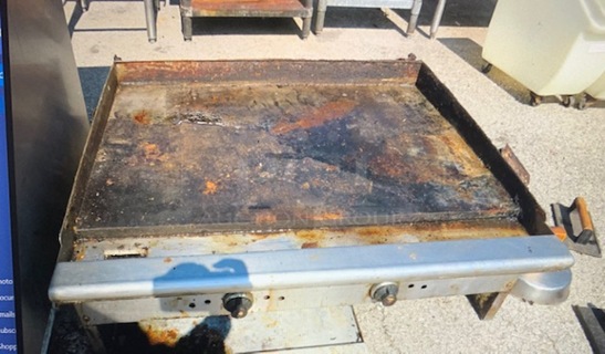 One Tri Star Natural Gas Flat Top Griddle. 36X35X13