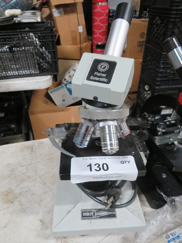 One Micromaster Fisher Scientific Microscope. #30102 - Image 1 of 2