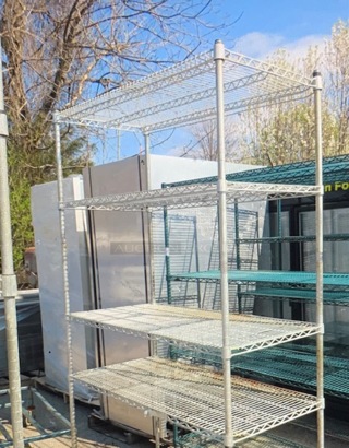 One  Metro Shelf With 5 Shelves. 48X24X86