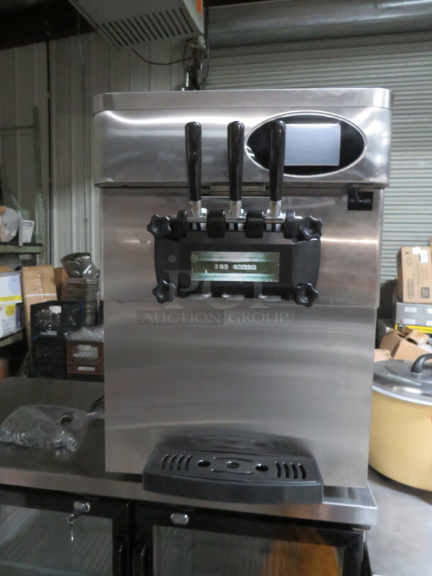 One WORKING Vevor Countertop Ice Cream Machine. Model# YKF-826T. 110 Volt. 21X28X30