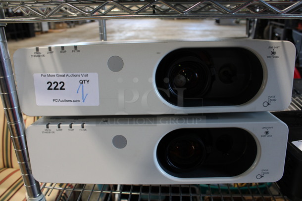 2 Panasonic Model PT-FX400U LCD Projectors. 100-240 Volts, 1 Phase. 17x13x4.5. 2 Times Your Bid!