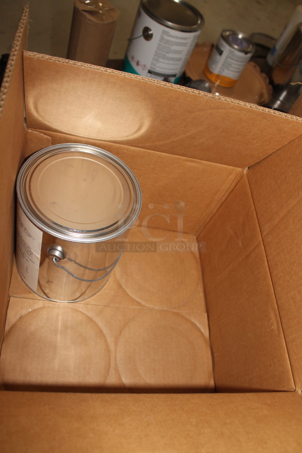 Wood Pattern Desk w/ Contents Including Liquid Roof, Liquid Rubber and Blue Magic Catalyst. - Image 10 of 10