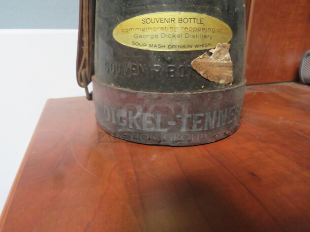 One VINTAGE George Dickel Bottle With Leather Carry Handle. - Image 2 of 4