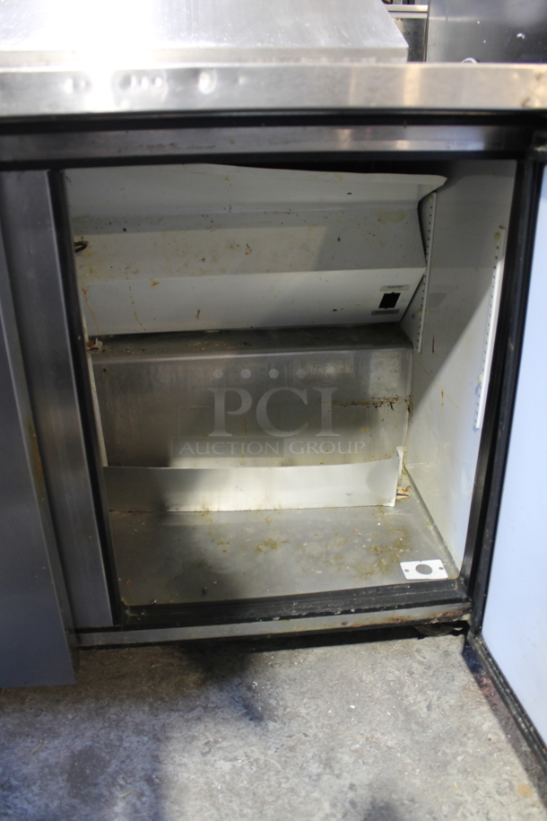 True TSSU-72-18 Stainless Steel Commercial Sandwich Salad Prep Table Bain Marie Mega Top on Commercial Casters. 115 Volts, 1 Phase. Tested and Powers On But Does Not Get Cold - Image 7 of 7