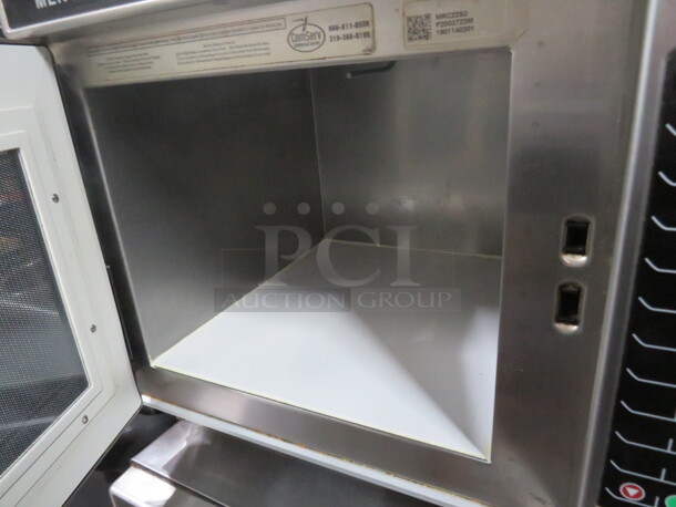 One Stainless Menumaster Microwave. Model# MRC22S2. 208/240 Volt. 19X24X18. $2946.24 - Image 2 of 2