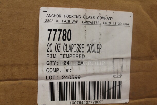 NEW IN BOX! 24 Anchor Hocking 20oz Clarisse Cooler Glasses. 24X Your Bid!  - Image 2 of 2