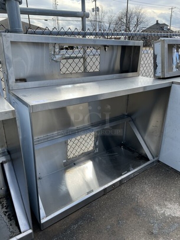 5' Stainless Steel Commercial Grease Hood w/ Make Up Fan Frame. 62x58x24 - Image 2 of 4