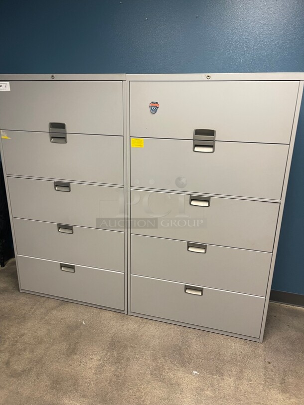 Barely Used! Commercial File Cabinet With 4 Drawers and 1 Rollup Door Great For Keeping Restaurant Records  NSF 36x20x63   - Image 2 of 9