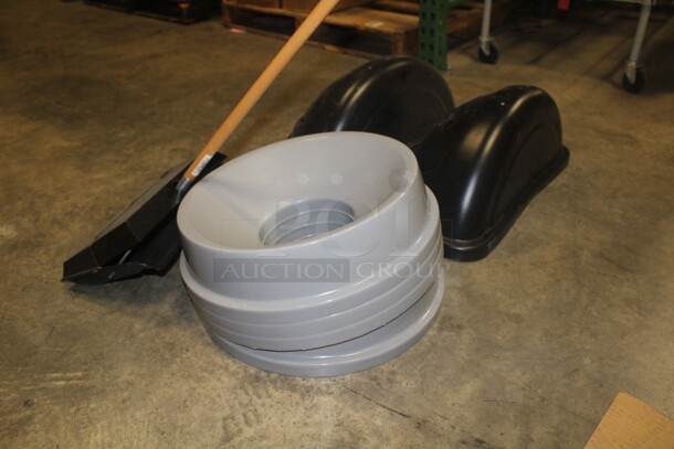 ALL ONE MONEY! New Trash Can Lids And Broom Pan  - Image 2 of 2