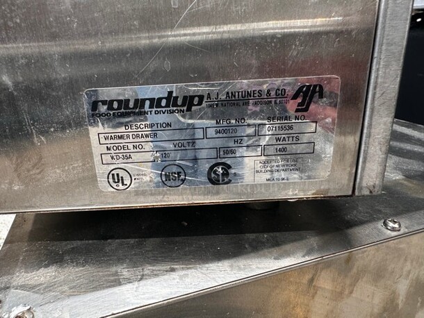 roundup WD-35A Warmer Drawer, 120V - Image 5 of 6