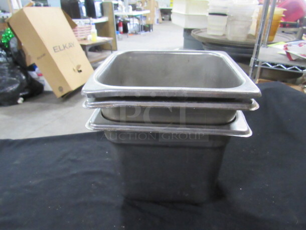 1/6 Size 6 Inch Deep Hotel Pan. 3XBID