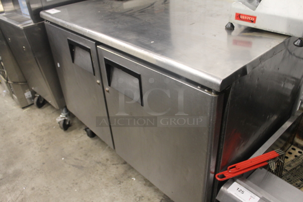 Everest ETBF2 Stainless Steel Commercial 2 Door Undercounter Freezer on Commercial Casters. 115 Volts, 1 Phase. Tested and Powers On But Does Not Get Cold - Image 3 of 6