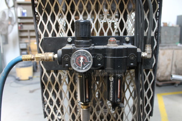 Metal Flat Cart on Commercial Casters w/ Siltec Electronic Weighing Scale. - Image 10 of 11