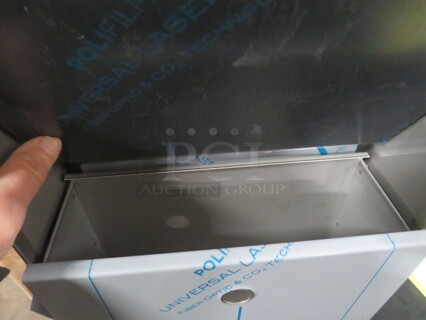 One NEW ASI Stainless Steel Trash Receptacle. #10-0473-A. 11X4X15
