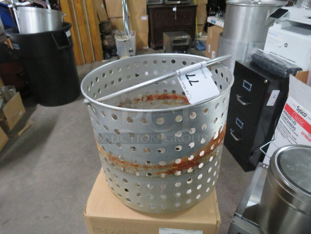 One Aluminum Steamer Basket. 13X11