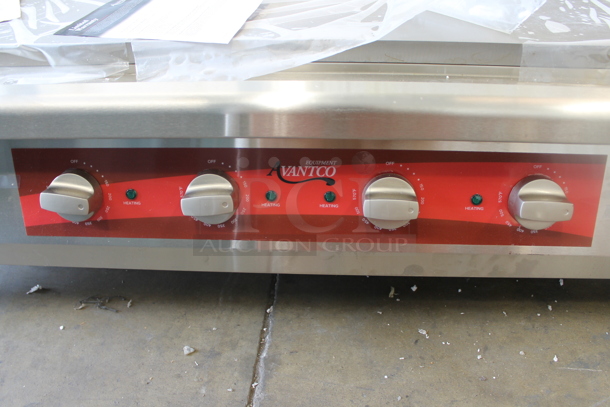 BRAND NEW SCRATCH AND DENT! Avantco 177EG48N Stainless Steel Commercial Countertop Electric Powered Flat Top Griddle w/ Thermostatic Controls. 208/240 Volts, 1 Phase. - Image 2 of 5