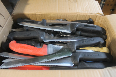 50 SHARPENED Stainless Steel Serrated Knives. 50 Times Your Bid!