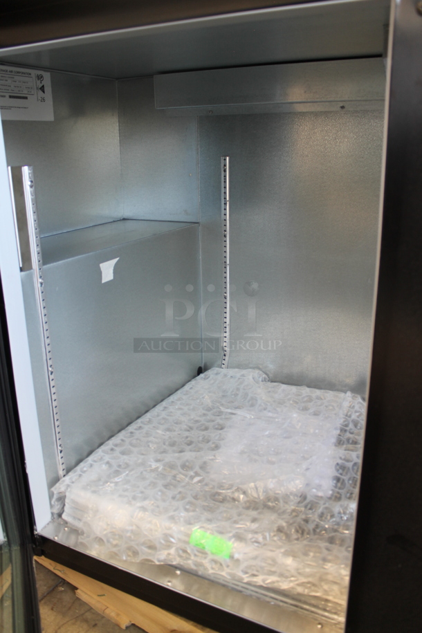 BRAND NEW SCRATCH AND DENT! Beverage Air BB49HC-1-G-B-WINE Metal Commercial 3 Door Back Bar Cooler Merchandiser. 115 Volts, 1 Phase. Tested and Working! - Image 5 of 7