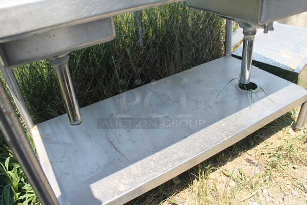 Commercial Stainless Steel 2 Bay Sinks In Different Sizes Both With Faucets And Undershelf On Galvanized Legs - Image 4 of 7