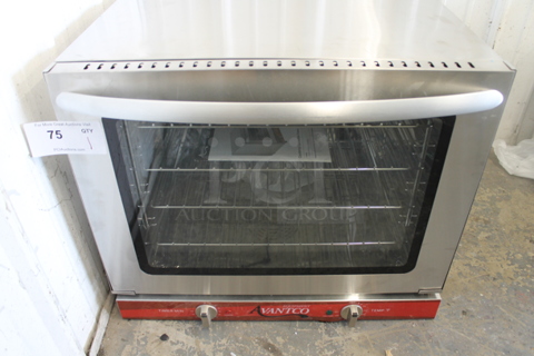 BRAND NEW SCRATCH AND DENT! Avantco 177CO28M Stainless Steel Commercial Countertop Electric Powered Half Size Convection Oven. 208/240 Volts, 1 Phase.