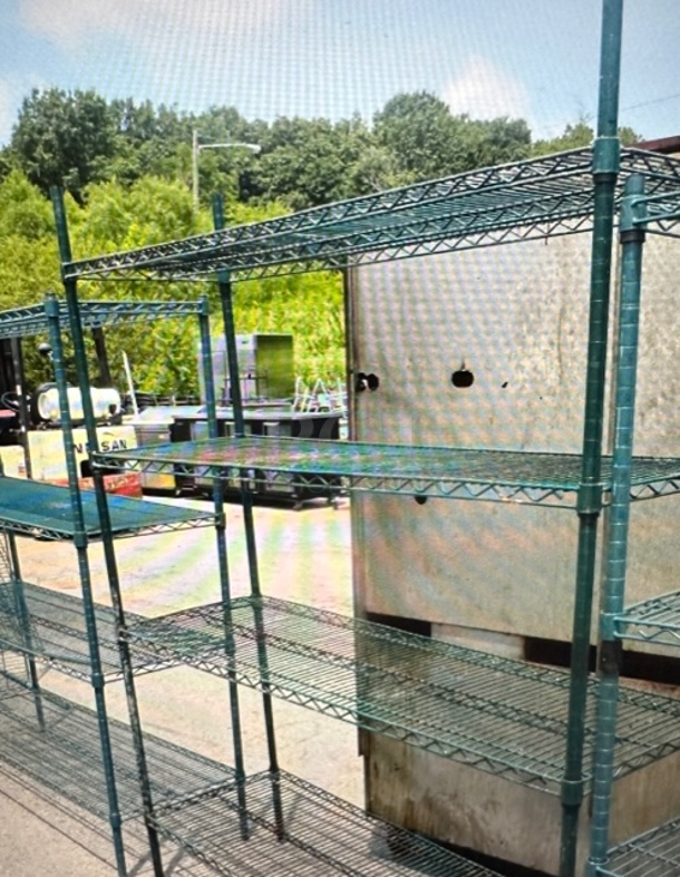 One Green Metro Shelf With 4 Shelves. 60X18X73 - Image 1 of 1