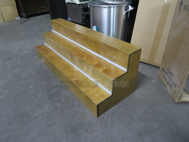 One 3 Tier Wooden Bottle Display. 45X1513 - Image 2 of 2