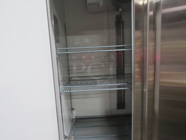 One Motak 2 Door freezer With 6 Racks, On Casters. Model#MSD-2DF-BAL-X. 52X32X83 - Image 2 of 4