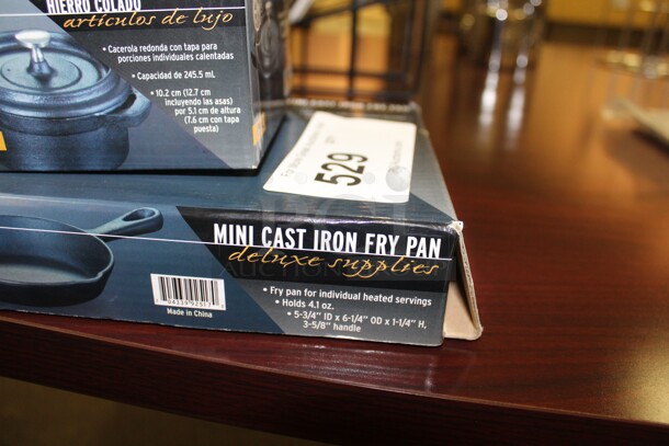 NEW IN BOX! Mini Cast Iron 
Fry Pan (5.75x6.25x1.25) And Mini Cast Iron Cassarole Dish. 2X Your Bid!  - Image 2 of 2