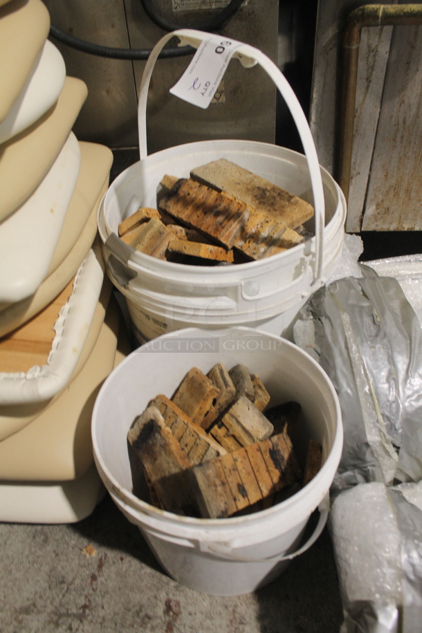 ALL ONE MONEY! Lot of 2 Buckets of Cooking Stones. - Image 1 of 3