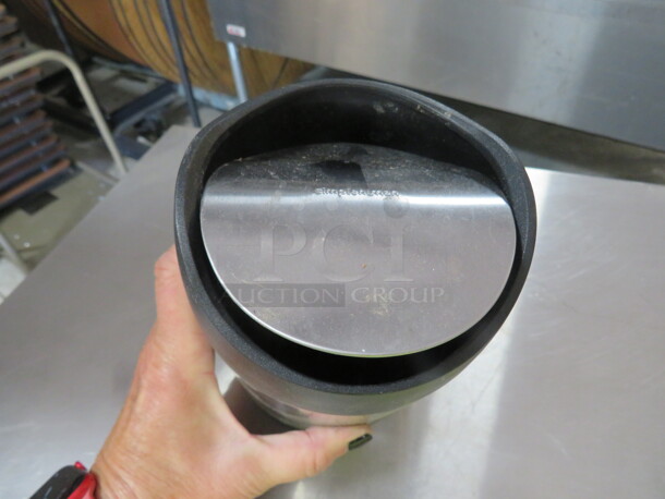 One Simple Human SS Swing Top Trash Can.  5.5X7.5 - Image 2 of 2