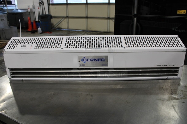 Berner Model SLC07-1036AA White Metal Air Curtain. 120 Volts, 1 Phase. 36x8.5x8.5. Cannot Test - Unit Was Previously Hardwired